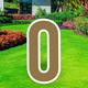 Gold Number (0) Corrugated Plastic Yard Sign, 30in